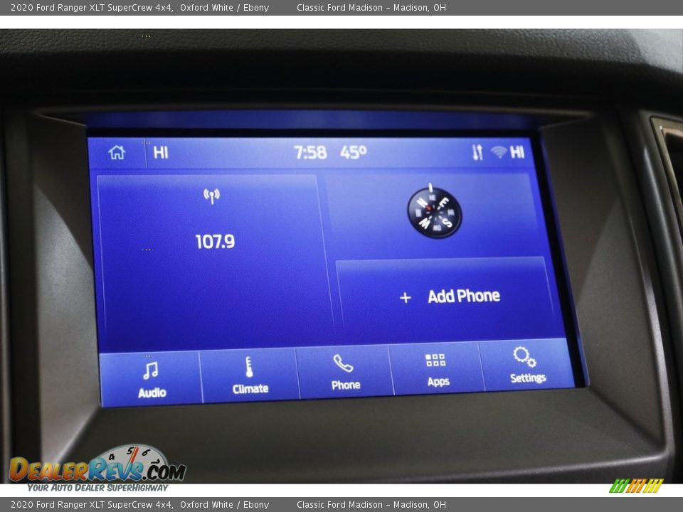 2020 Ford Ranger XLT SuperCrew 4x4 Oxford White / Ebony Photo #10