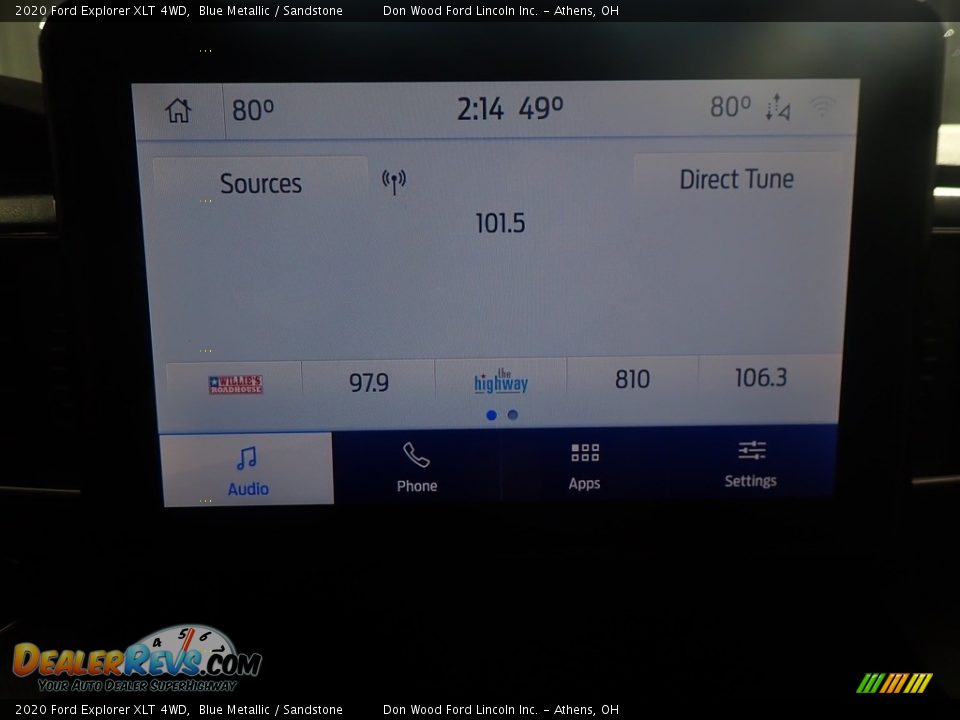 2020 Ford Explorer XLT 4WD Blue Metallic / Sandstone Photo #28