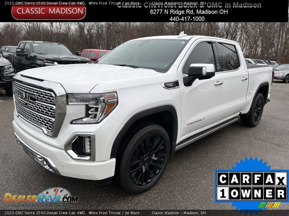 2020 GMC Sierra 1500 Denali Crew Cab 4WD White Frost Tricoat / Jet Black Photo #1