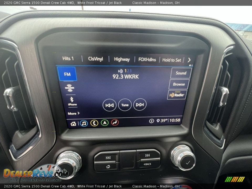 2020 GMC Sierra 1500 Denali Crew Cab 4WD White Frost Tricoat / Jet Black Photo #11
