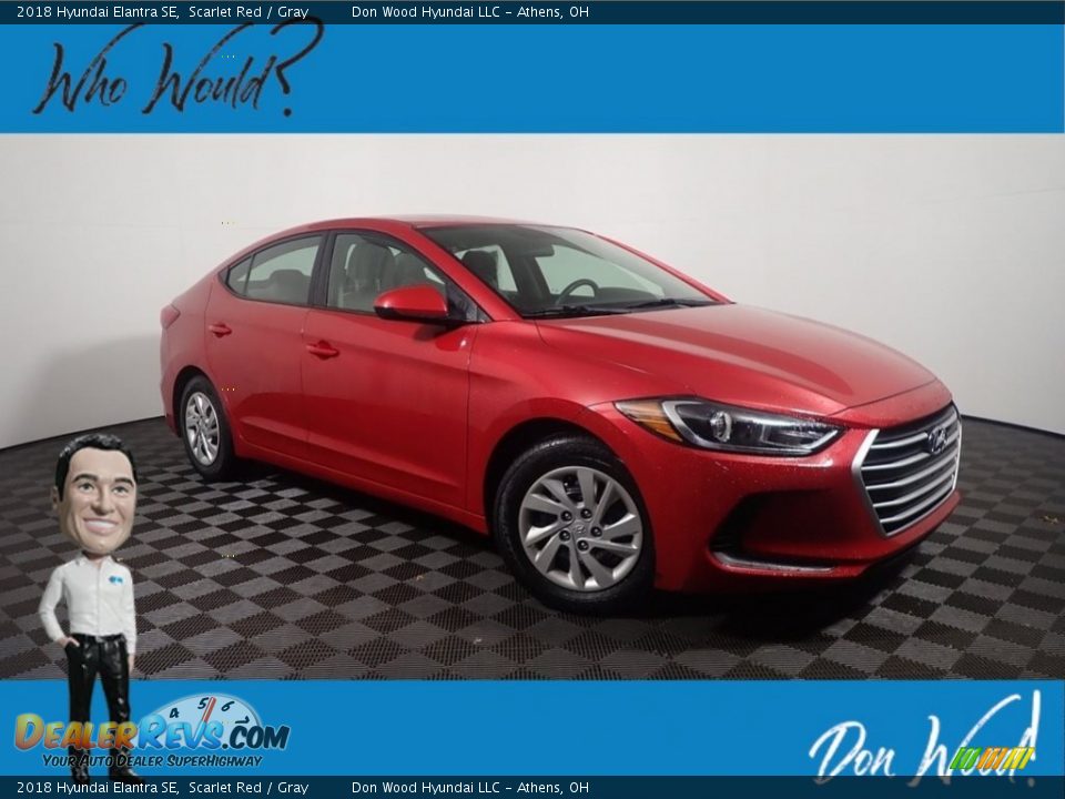 2018 Hyundai Elantra SE Scarlet Red / Gray Photo #1
