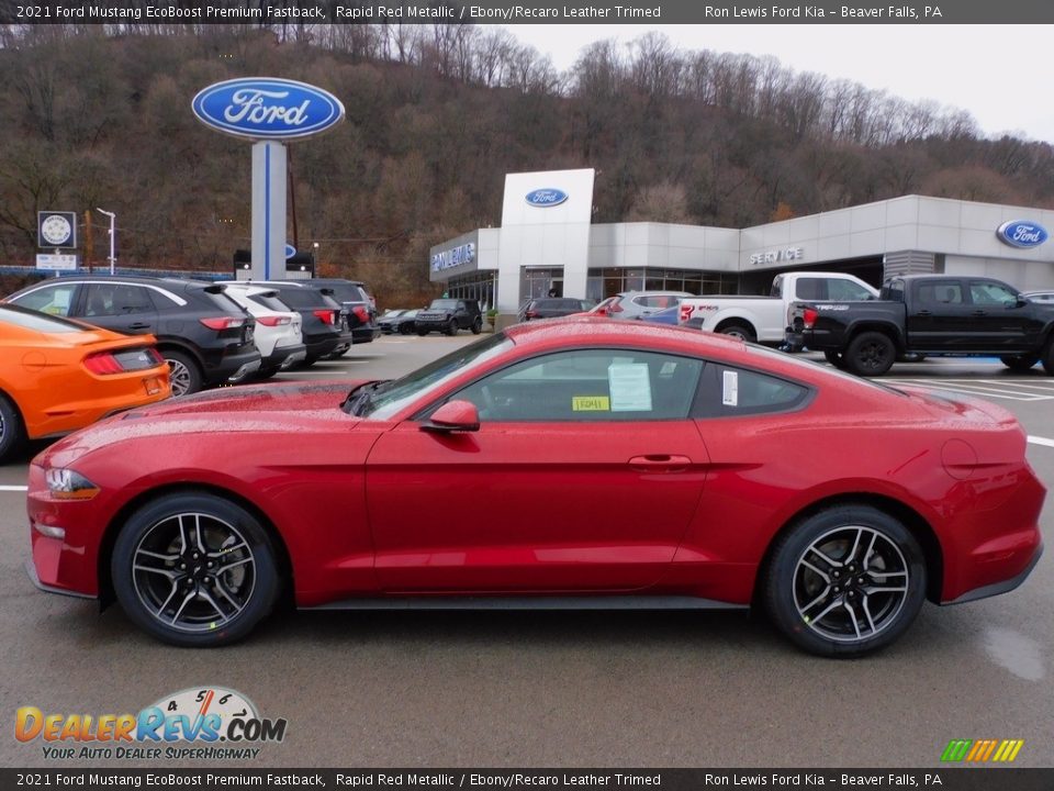 Rapid Red Metallic 2021 Ford Mustang EcoBoost Premium Fastback Photo #6