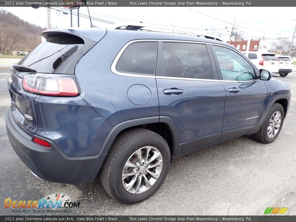 2021 Jeep Cherokee Latitude Lux 4x4 Slate Blue Pearl / Black Photo #6