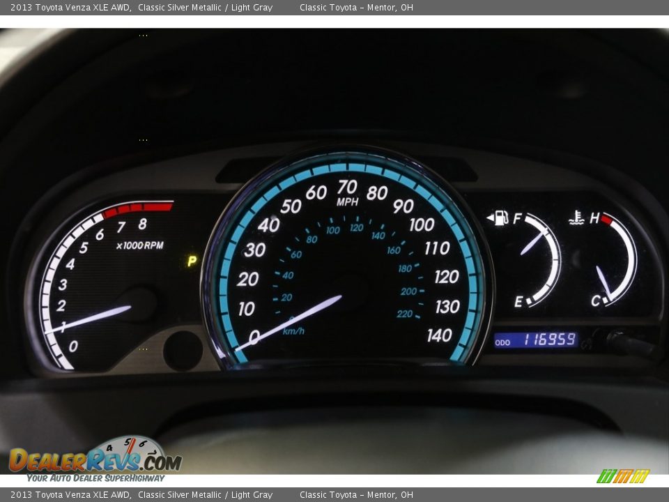 2013 Toyota Venza XLE AWD Classic Silver Metallic / Light Gray Photo #8