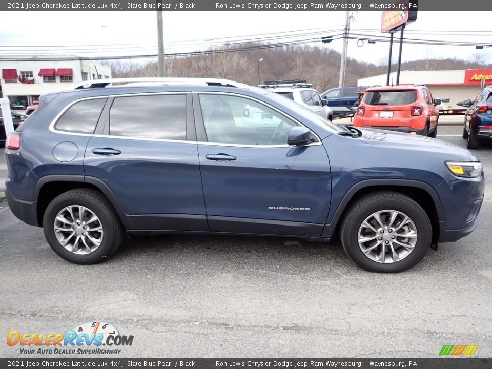 2021 Jeep Cherokee Latitude Lux 4x4 Slate Blue Pearl / Black Photo #7