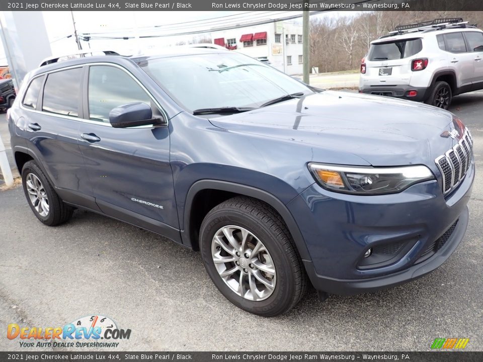 2021 Jeep Cherokee Latitude Lux 4x4 Slate Blue Pearl / Black Photo #8