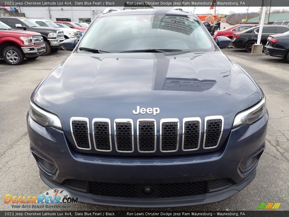 2021 Jeep Cherokee Latitude Lux 4x4 Slate Blue Pearl / Black Photo #9