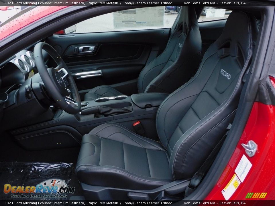Front Seat of 2021 Ford Mustang EcoBoost Premium Fastback Photo #11