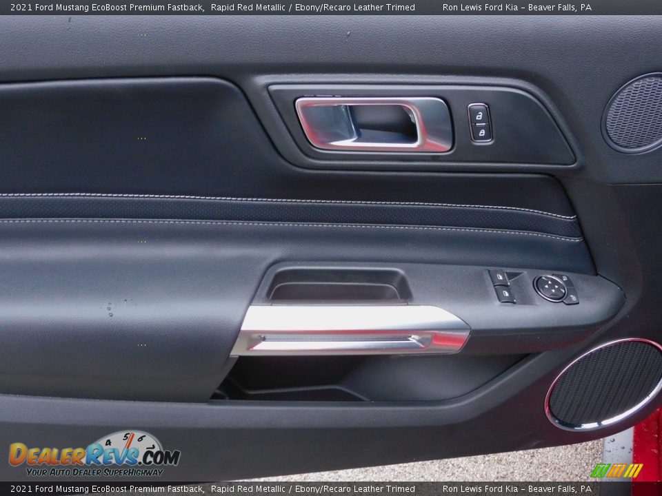 2021 Ford Mustang EcoBoost Premium Fastback Rapid Red Metallic / Ebony/Recaro Leather Trimed Photo #14