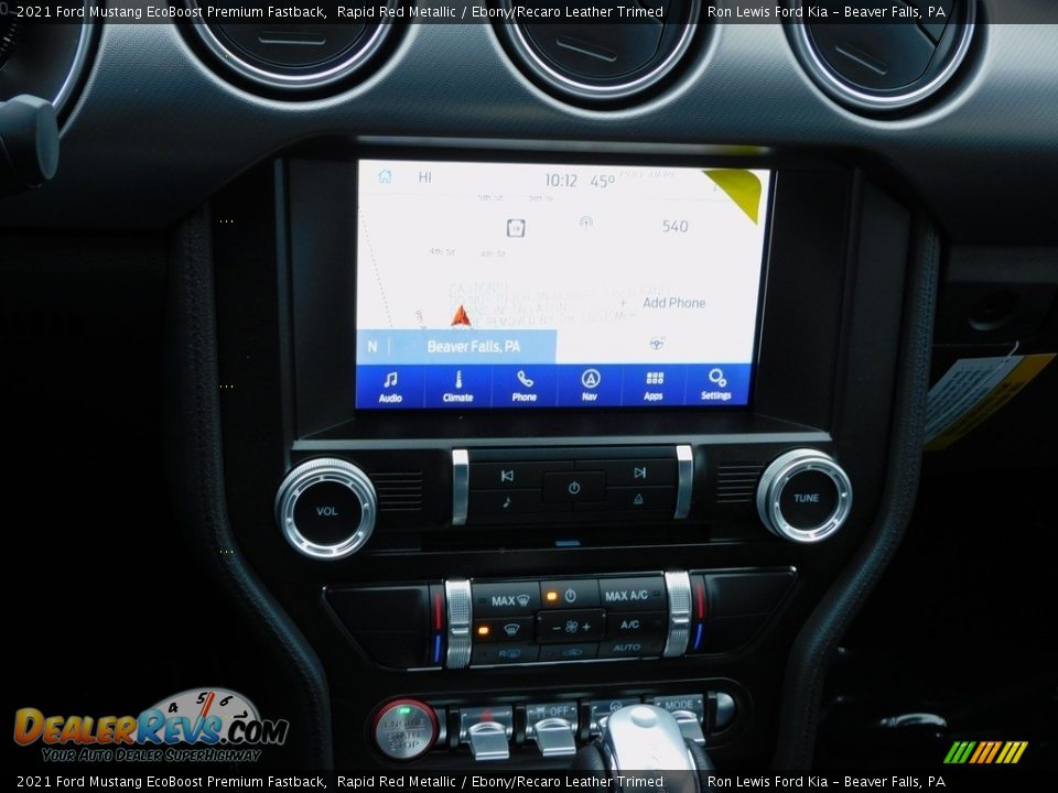 2021 Ford Mustang EcoBoost Premium Fastback Rapid Red Metallic / Ebony/Recaro Leather Trimed Photo #15