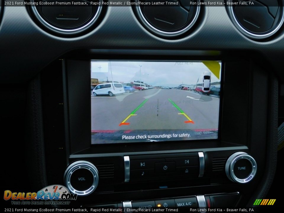 2021 Ford Mustang EcoBoost Premium Fastback Rapid Red Metallic / Ebony/Recaro Leather Trimed Photo #16