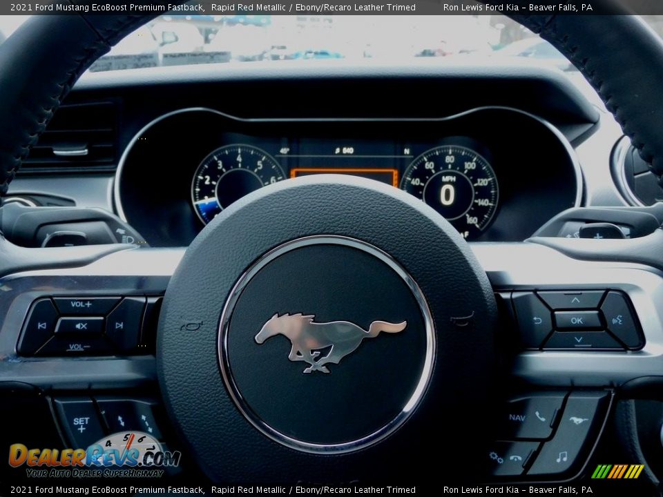 2021 Ford Mustang EcoBoost Premium Fastback Rapid Red Metallic / Ebony/Recaro Leather Trimed Photo #19