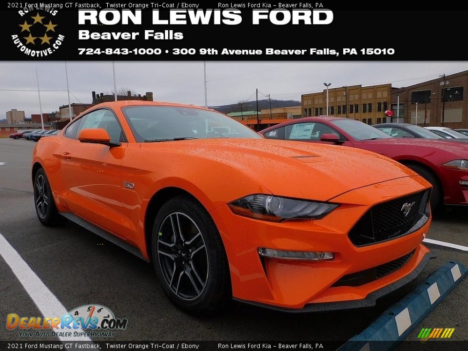 2021 Ford Mustang GT Fastback Twister Orange Tri-Coat / Ebony Photo #1