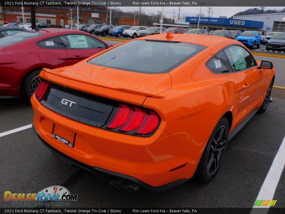 2021 Ford Mustang GT Fastback Twister Orange Tri-Coat / Ebony Photo #2