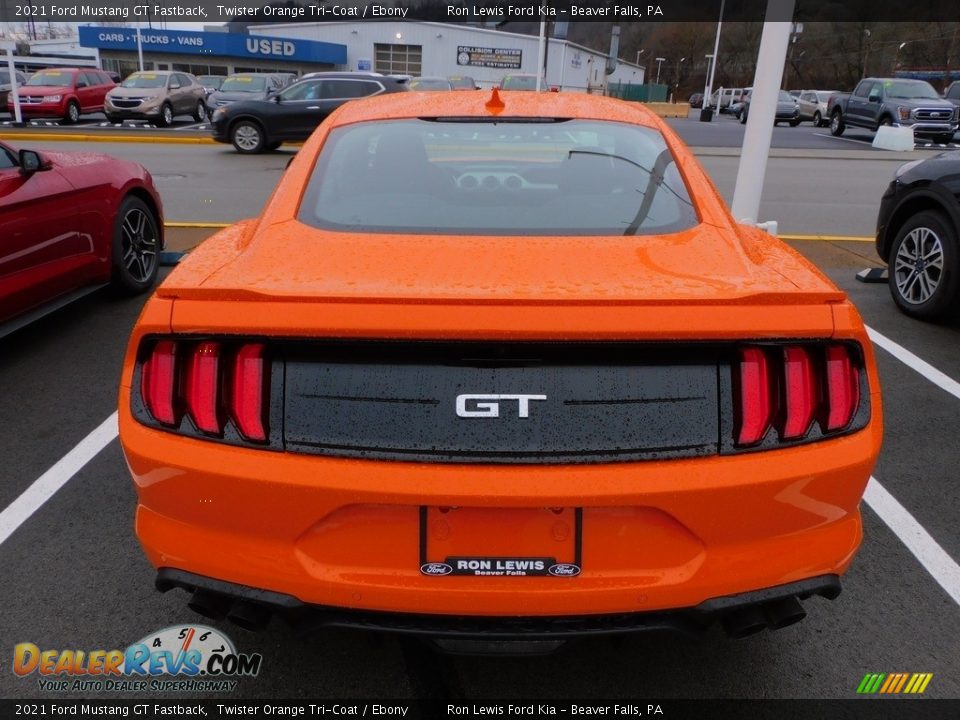 2021 Ford Mustang GT Fastback Twister Orange Tri-Coat / Ebony Photo #3