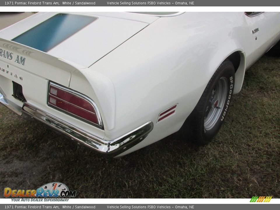1971 Pontiac Firebird Trans Am White / Sandalwood Photo #23