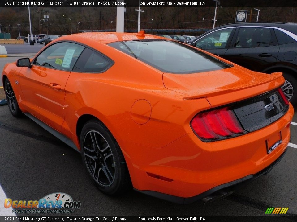 2021 Ford Mustang GT Fastback Twister Orange Tri-Coat / Ebony Photo #5