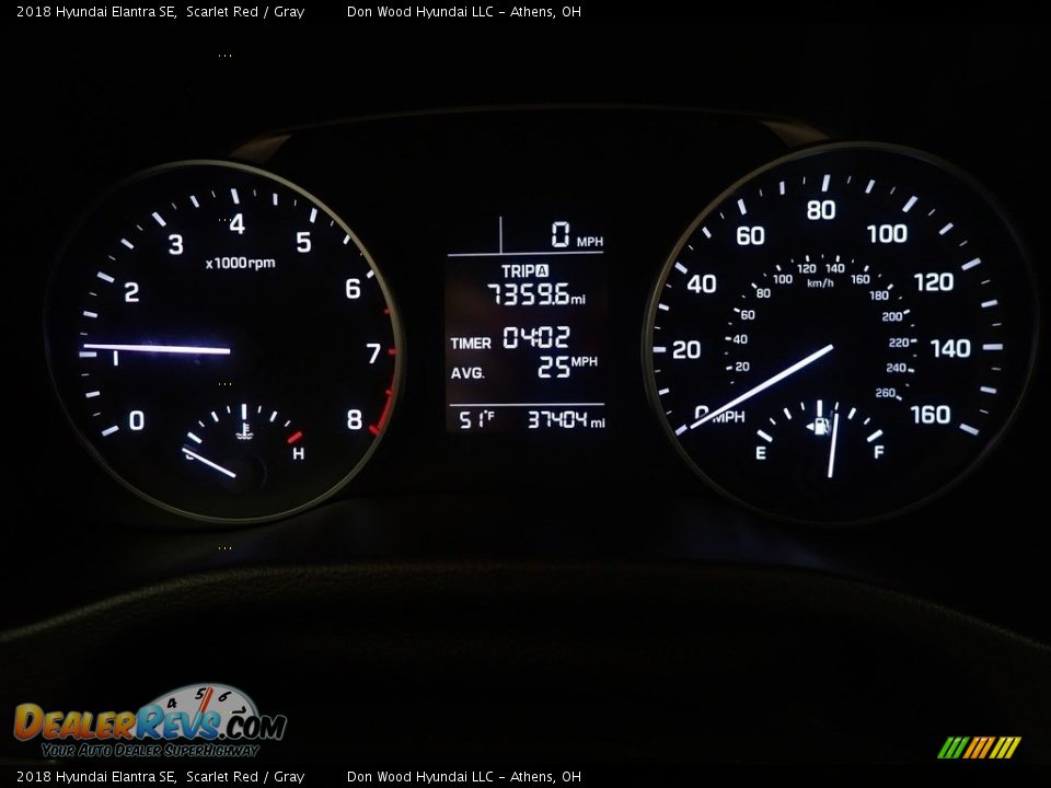 2018 Hyundai Elantra SE Scarlet Red / Gray Photo #27