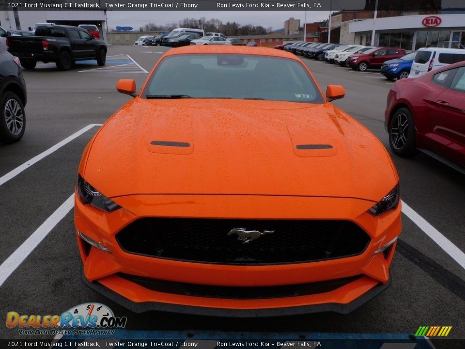 2021 Ford Mustang GT Fastback Twister Orange Tri-Coat / Ebony Photo #8