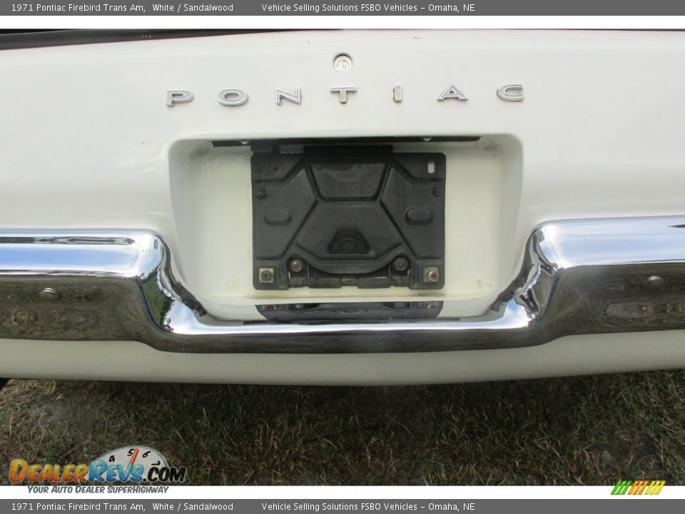 1971 Pontiac Firebird Trans Am White / Sandalwood Photo #28