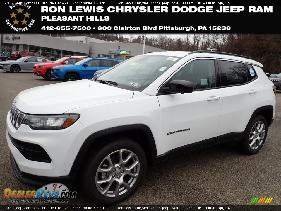 2022 Jeep Compass Latitude Lux 4x4 Bright White / Black Photo #1
