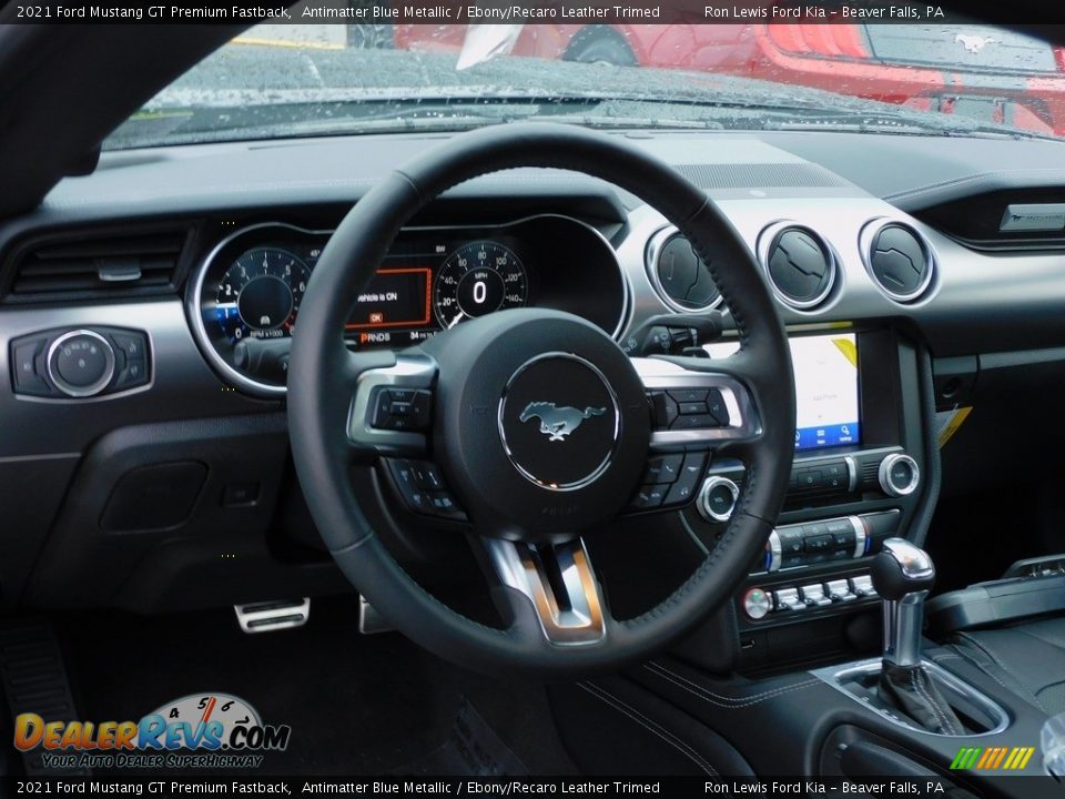 2021 Ford Mustang GT Premium Fastback Antimatter Blue Metallic / Ebony/Recaro Leather Trimed Photo #13