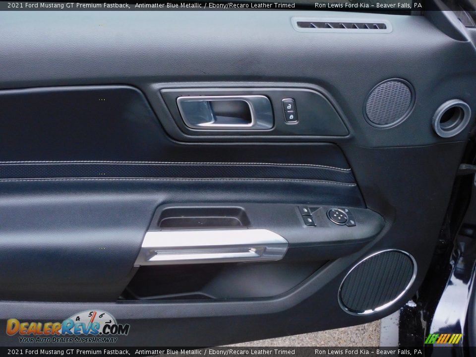 2021 Ford Mustang GT Premium Fastback Antimatter Blue Metallic / Ebony/Recaro Leather Trimed Photo #14