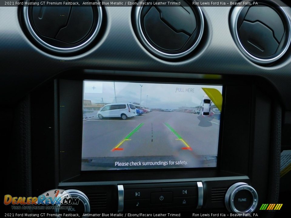 2021 Ford Mustang GT Premium Fastback Antimatter Blue Metallic / Ebony/Recaro Leather Trimed Photo #16