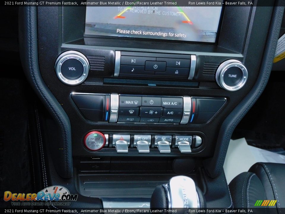 2021 Ford Mustang GT Premium Fastback Antimatter Blue Metallic / Ebony/Recaro Leather Trimed Photo #17