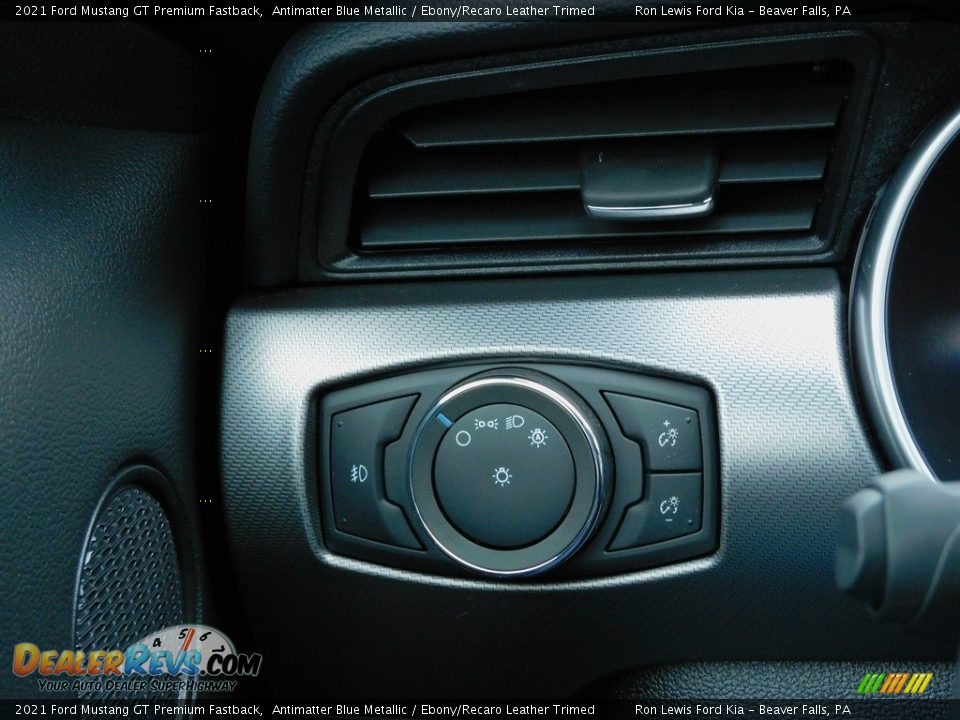 2021 Ford Mustang GT Premium Fastback Antimatter Blue Metallic / Ebony/Recaro Leather Trimed Photo #18