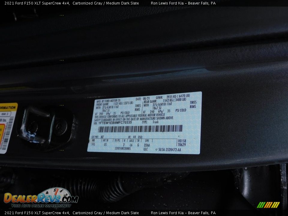 2021 Ford F150 XLT SuperCrew 4x4 Carbonized Gray / Medium Dark Slate Photo #20