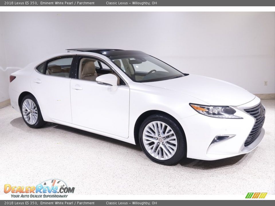 2018 Lexus ES 350 Eminent White Pearl / Parchment Photo #1