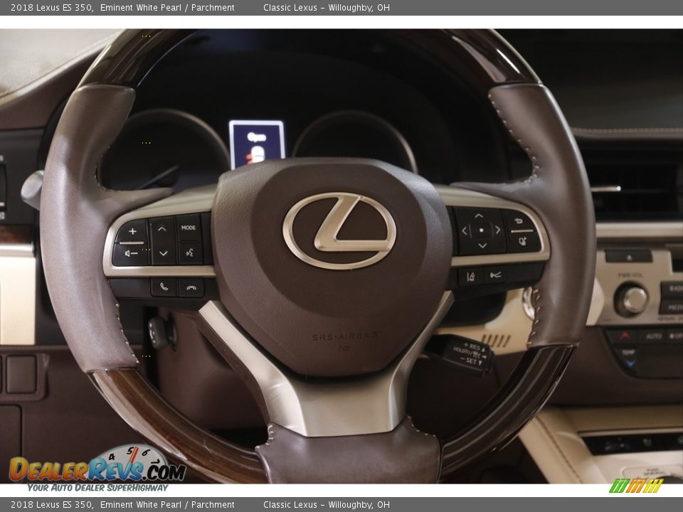 2018 Lexus ES 350 Eminent White Pearl / Parchment Photo #7