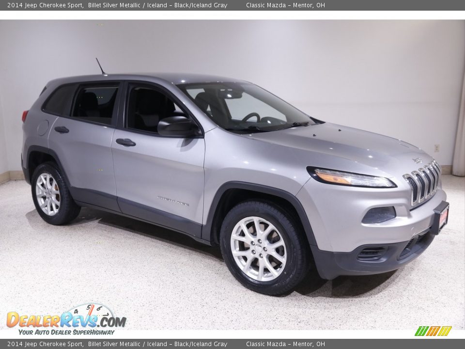 2014 Jeep Cherokee Sport Billet Silver Metallic / Iceland - Black/Iceland Gray Photo #1