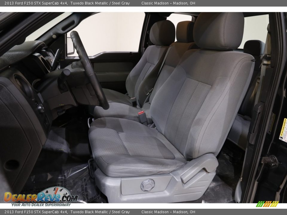 2013 Ford F150 STX SuperCab 4x4 Tuxedo Black Metallic / Steel Gray Photo #5