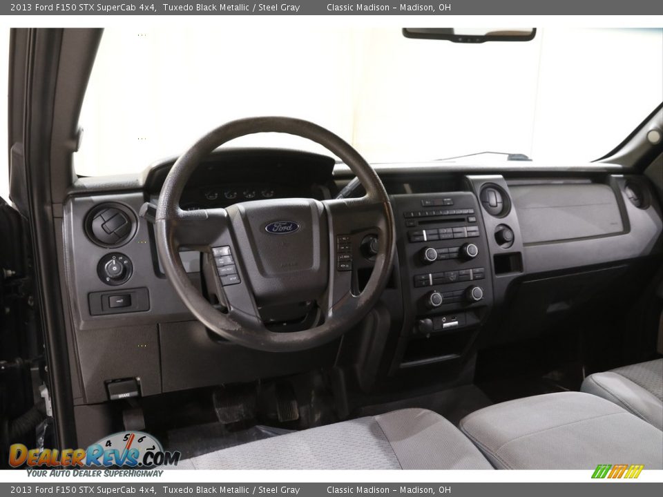 2013 Ford F150 STX SuperCab 4x4 Tuxedo Black Metallic / Steel Gray Photo #6