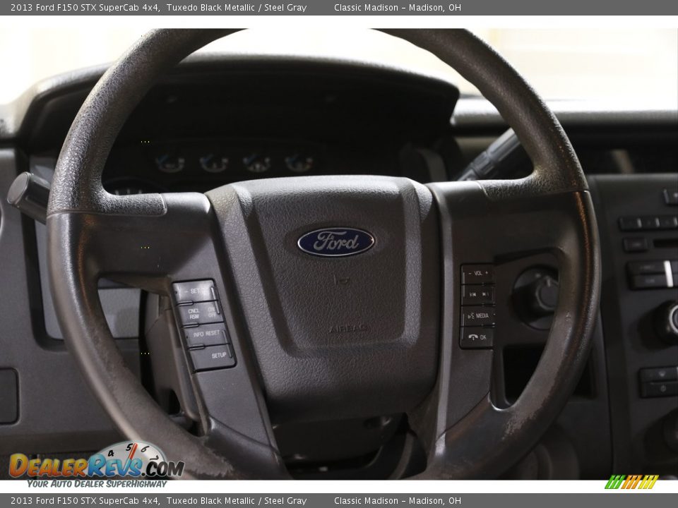 2013 Ford F150 STX SuperCab 4x4 Tuxedo Black Metallic / Steel Gray Photo #7