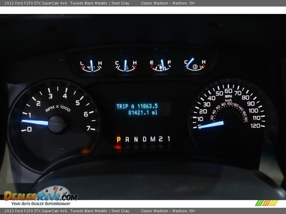 2013 Ford F150 STX SuperCab 4x4 Tuxedo Black Metallic / Steel Gray Photo #8