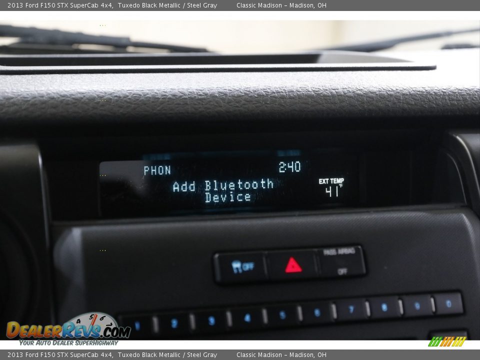 2013 Ford F150 STX SuperCab 4x4 Tuxedo Black Metallic / Steel Gray Photo #12