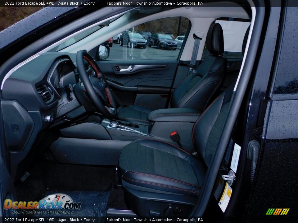 Ebony Interior - 2022 Ford Escape SEL 4WD Photo #11