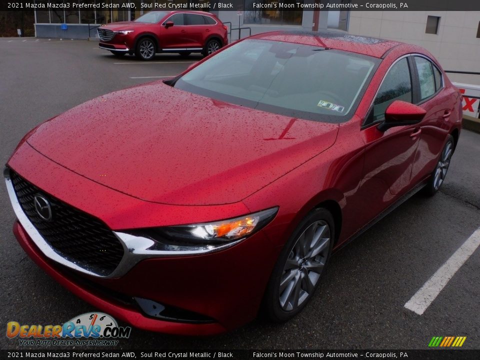 2021 Mazda Mazda3 Preferred Sedan AWD Soul Red Crystal Metallic / Black Photo #7