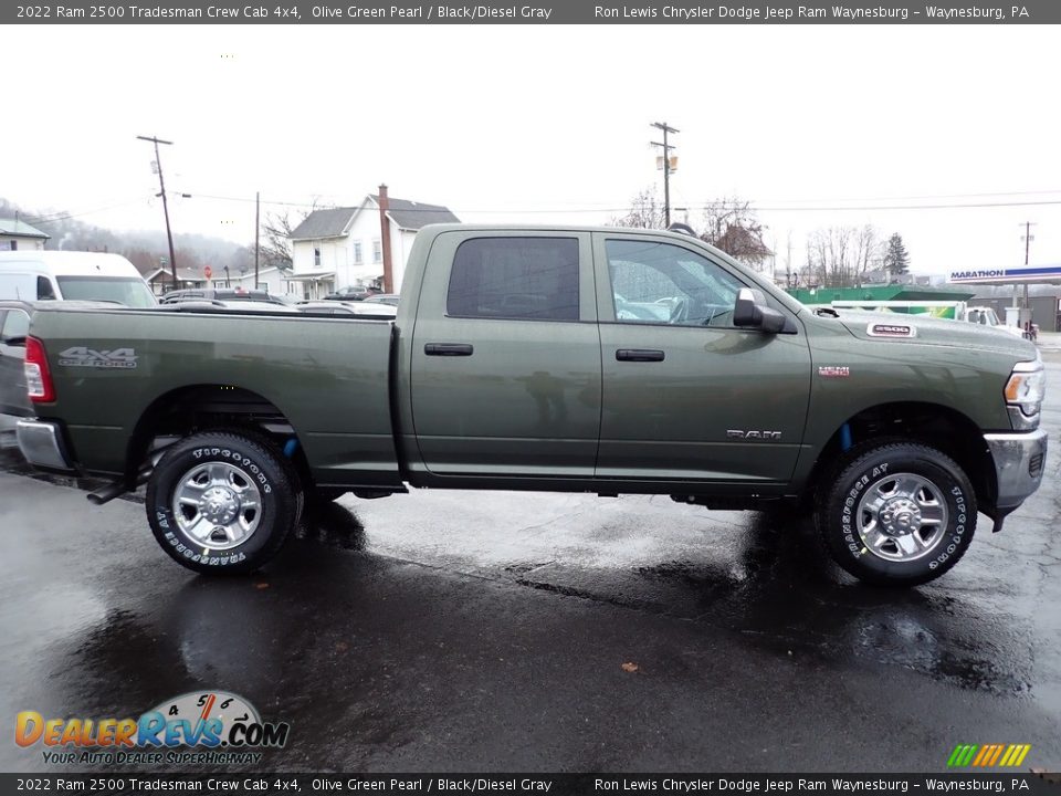 2022 Ram 2500 Tradesman Crew Cab 4x4 Olive Green Pearl / Black/Diesel Gray Photo #6