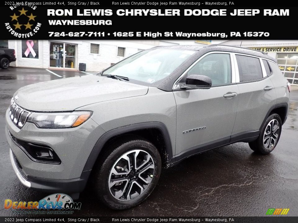 2022 Jeep Compass Limited 4x4 Sting Gray / Black Photo #1