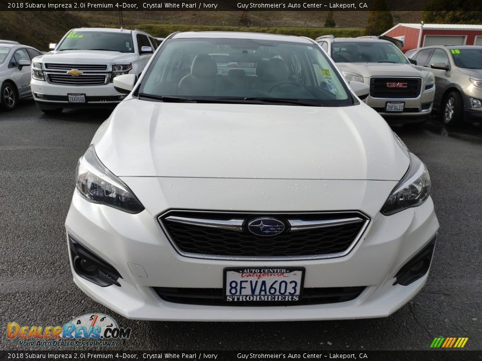 2018 Subaru Impreza 2.0i Premium 4-Door Crystal White Pearl / Ivory Photo #2