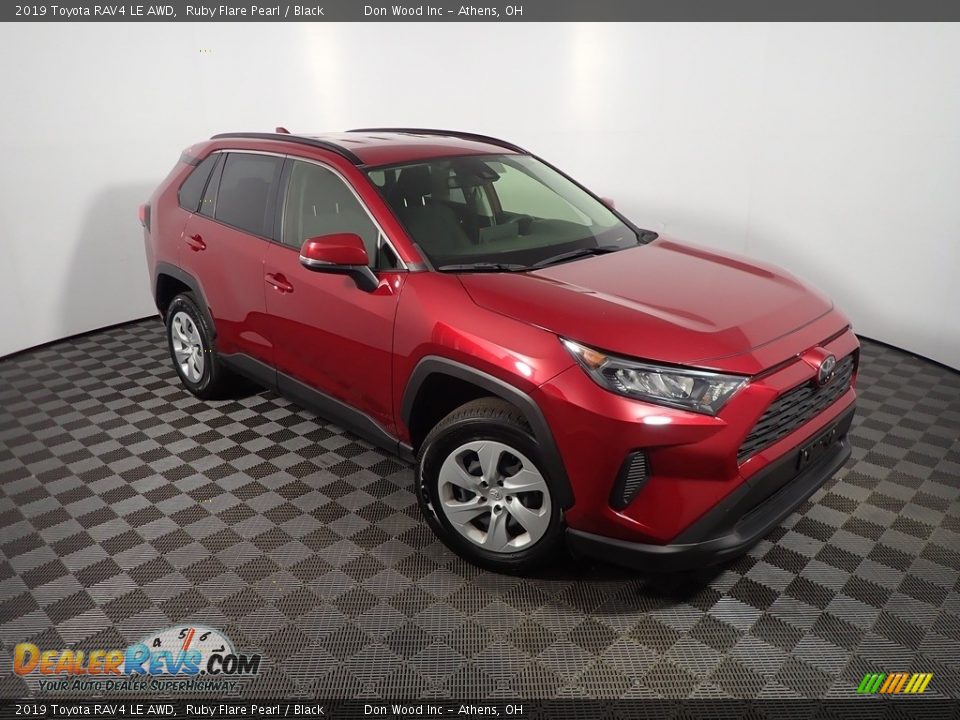 2019 Toyota RAV4 LE AWD Ruby Flare Pearl / Black Photo #3