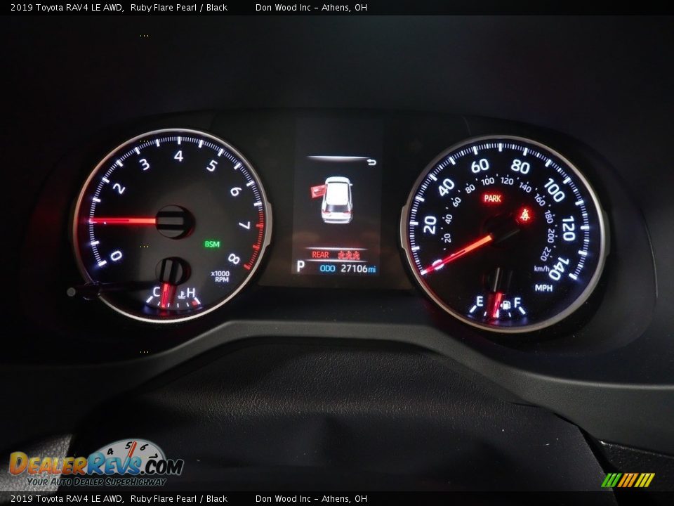 2019 Toyota RAV4 LE AWD Ruby Flare Pearl / Black Photo #28