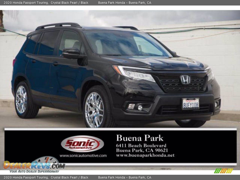 2020 Honda Passport Touring Crystal Black Pearl / Black Photo #1