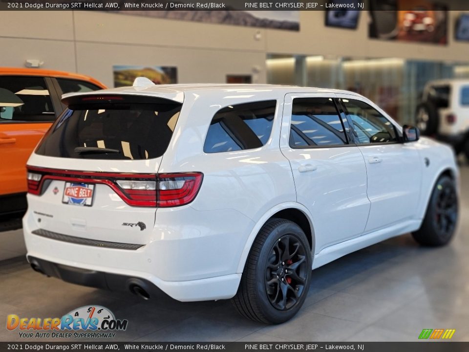 2021 Dodge Durango SRT Hellcat AWD White Knuckle / Demonic Red/Black Photo #5