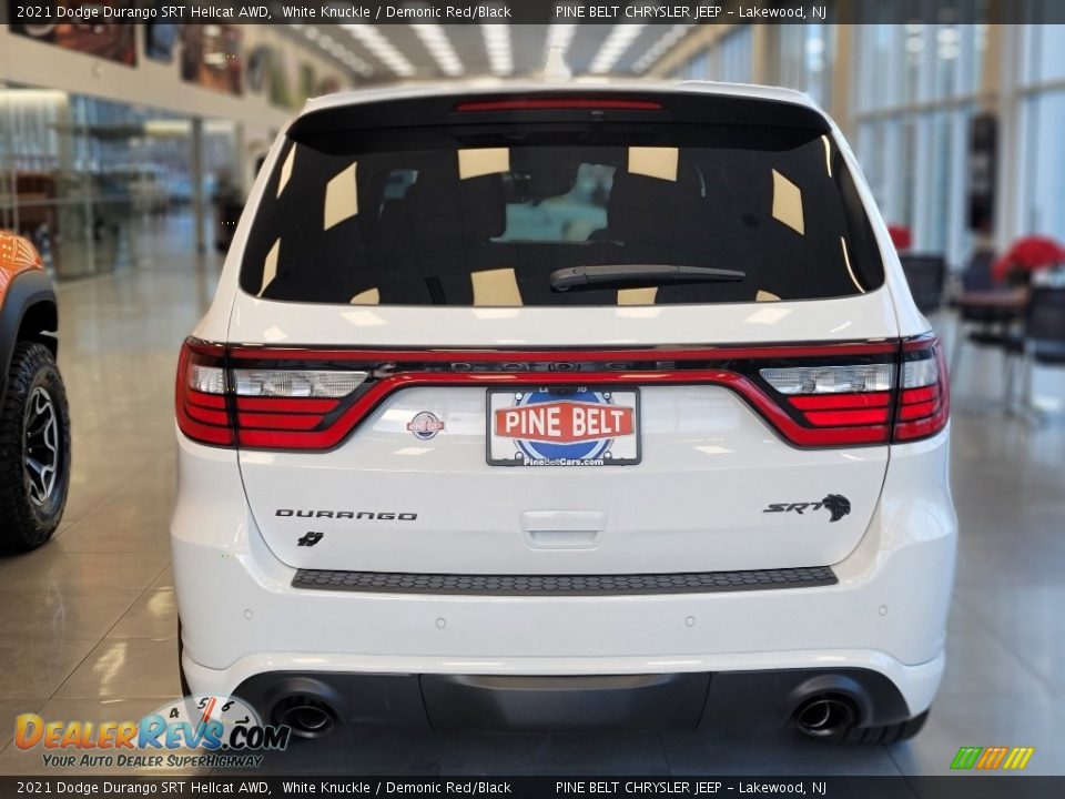 2021 Dodge Durango SRT Hellcat AWD White Knuckle / Demonic Red/Black Photo #6