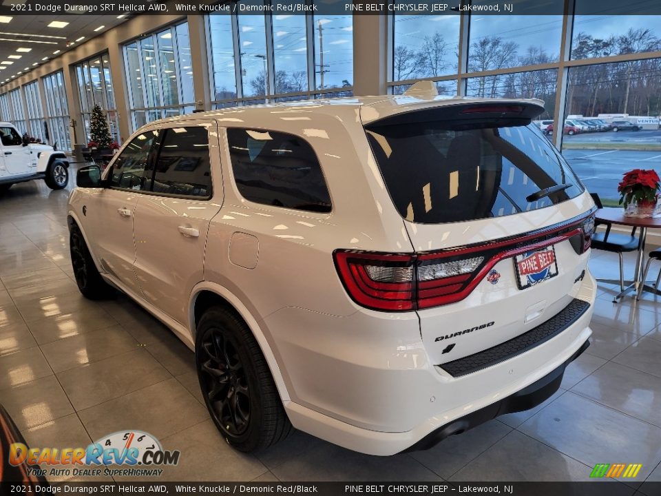 2021 Dodge Durango SRT Hellcat AWD White Knuckle / Demonic Red/Black Photo #7